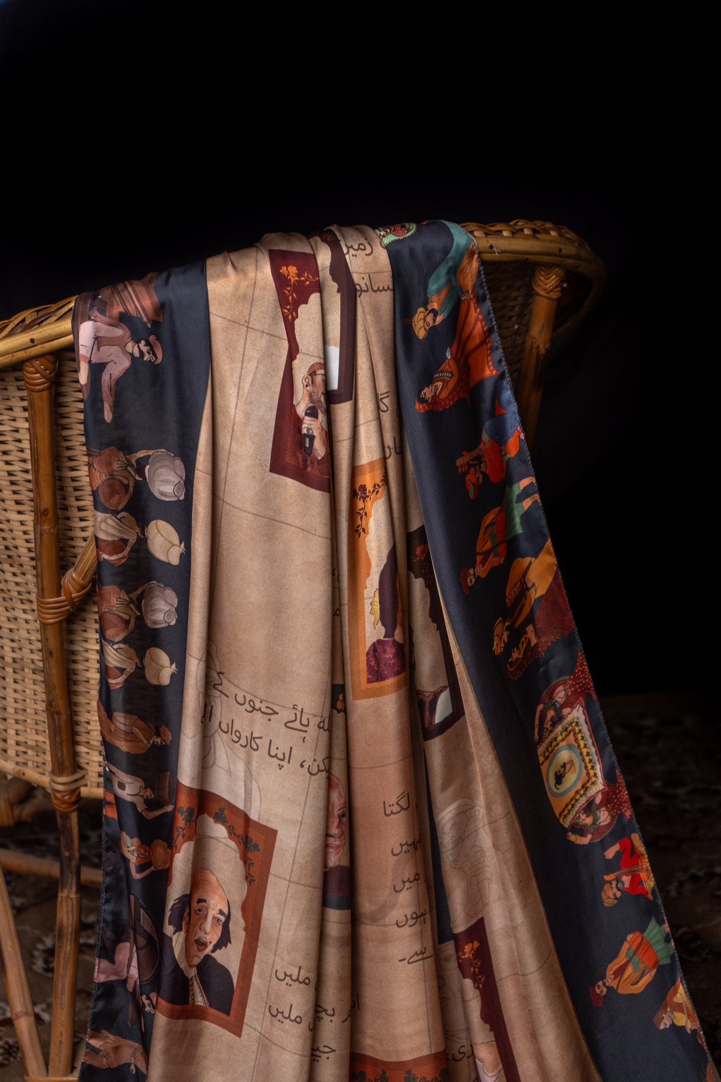 Sarhad (سرحد) Charmeuse Silk Scarf