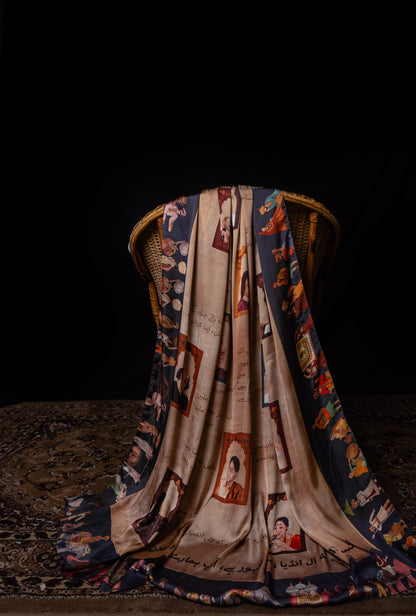 Sarhad (سرحد) Charmeuse Silk Scarf