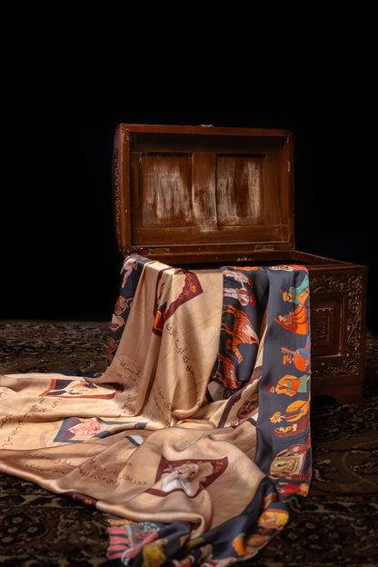 Sarhad (سرحد) Charmeuse Silk Scarf