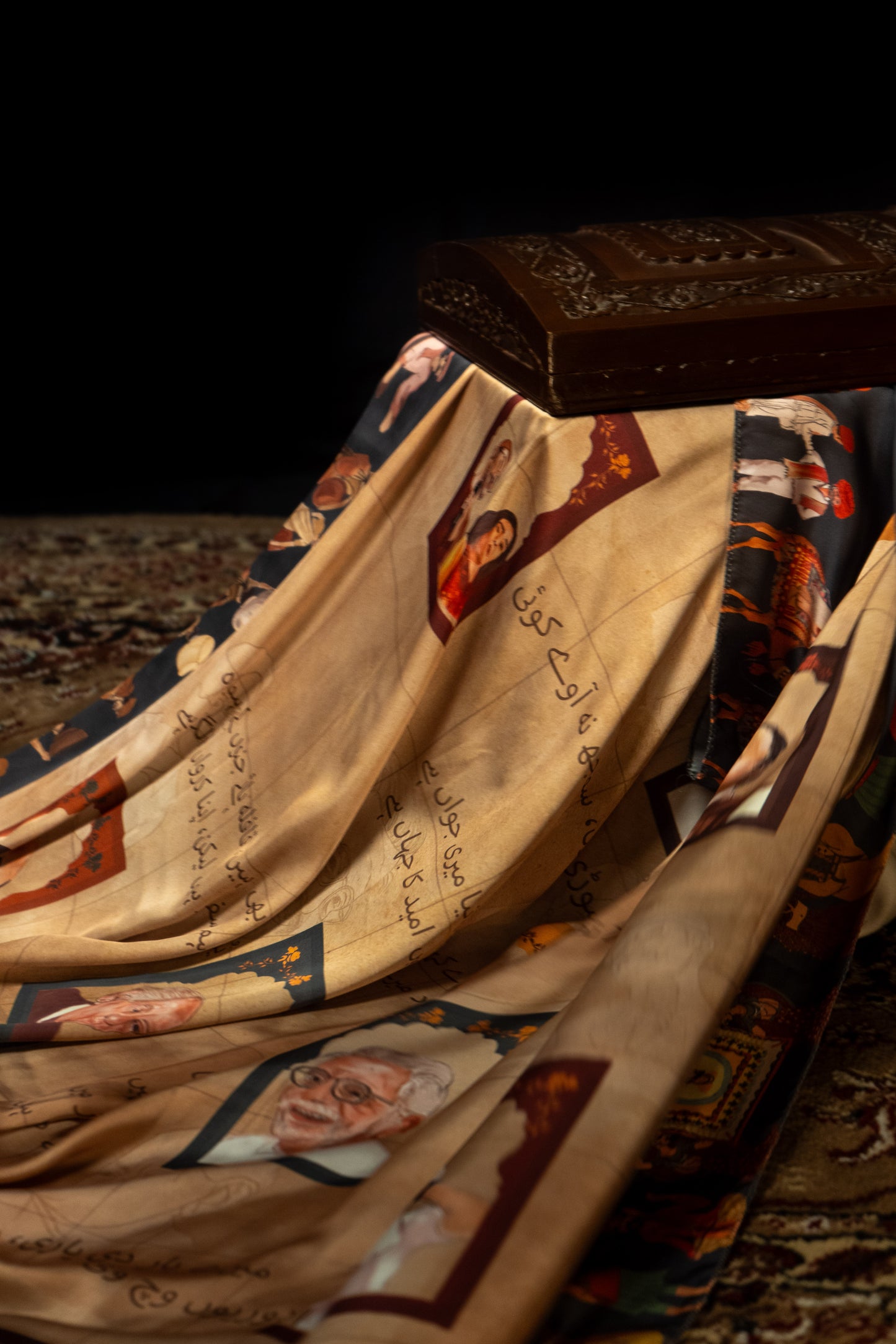 Sarhad (سرحد) Charmeuse Silk Scarf