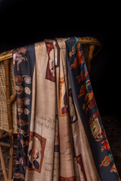 Sarhad (سرحد) Charmeuse Silk Scarf